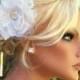 Wedding Bridal Fancy Fascinator, Pearls Rhinestones, French Net, Lace, Bride, Bridesmaids, Flowergirl, Hair Clip Etsy Custom Made