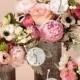 Pink Spring DIY wedding flower arrangement: