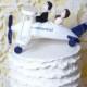 Plane wedding cake topper. Airplane, bride, and groom.