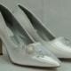 Wedding Shoes White Silver high heels