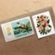 Vintage unused - Vintage Bouquet - postage stamps to post 10 overweight letters or invitations up to 2 oz - or use in crafts