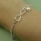 Silver Infinity Bracelet - sterling silver jewelry - bridesmaid gift - wedding jewelry - christmas gift idea