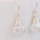 Bridesmaid Gift Set of 3  Mystic Grey Moonstone Earrings, Argentium Sterling Silver Hoops, Wedding Jewelry