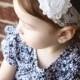 SALE Baby Headband - Girl Headband - White Lace Headband - Shabby Chic Headband - Photography Prop - Wedding Headband