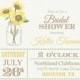 Sunflower Bridal Shower Invitation-Rustic, Burlap, Mason Jar, Wedding