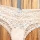 Personalize Something Peach Beige  BRIDAL Lingerie Seamless Lace BRIDE in rhinestones size Large -Ships in 24hrs