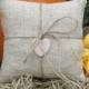 Burlap Ring Bearer Pillow Personalized For Your Wedding Day