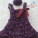 Vintage Dark Purple Plum lace dress,Flower girls dress,baby dress,Birthday outfit,Purple dress, girls dress, baby girls dress, toddler