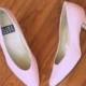 1980s PINK LEATHER Heels....size 5 womens....shoes. pumps. pink heels. cinderella. princess. wedding. party heels. mod. retro. nine west
