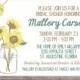 Rustic Wedding Shower Invitation - Mason Jar Shower Invitation, Recipe & Thank You - Printable Invitation - Sunflower Wedding