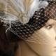1920s Rhinestone head piece , Bridal Ivory Champagne Feather Fascinator,1920s Headpiece Bridal fascinator Wedding birdcage Veil set