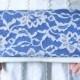 SOMETHING BLUE - Sapphire Blue and Ivory Lace Clutch - Wedding Clutch Purse - Bridesmaid Gift Idea