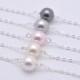 Set of 5 Bridesmaid Bracelets, 5 Pearl Bracelets, Single Pearl Bracelets, Floating Pearl Bracelets, 925 Sterling Silver Bracelets 0165