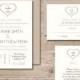 Printable Wedding Invitations . DIY Wedding Invitation . Invitations. PDF. JPEG. Simple Heart