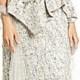 Mac Duggal Beaded Asymmetric Peplum Lace Gown