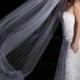 Bridal Veil with Blusher Regal Cathedral Veil 120 inches long, Full 108 inch wide long wedding veil with blusher