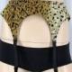 Vintage Garter Belt SMALL Leopard Print Pin Up Lingerie Cheetah Print Animal Print Suspenders for Stockings Burlesque Bridal Gift for Her