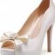 Precious Pearl, Ivory White Pearl Adorned Wedding Shoes, Ivory White Bridal Heels, Ivory White Pearl Ribbon Wedding Shoes, Ivory Bridal Heel