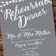 Gray Rehearsal Dinner Invitation - Instant Download and Edit with Adobe Reader - Print at Home!