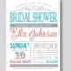 Typography Bridal Wedding Shower Invitation - Custom DIY Printable