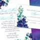 Custom Blue Orchid Wedding Invitations