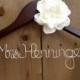 Wedding Dress Hanger, Bride Hanger, Bridal Hanger, Personalized Hanger,Bridesmaid Hangers, Bride Gift, Ivory Flower
