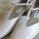 Pristine Ivory, White Bridal, Wedding, T Strap Low Heel Shoes, Footwear, Vintage Formal Wear Accessories Size  9