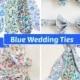 Blue Groomsmen Ties, Liberty of London tie, YOU CHOOSE COLOR, custom wedding ties, wedding tie set, custom groomsmen ties, groomsmen gift