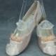 Bridal Ivory Victorian Flats  - Wedding PEACH shoes - LOVE LACE flat shoes