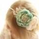 Mint and Ivory Flowergirl Headband - Mint Headband - Ivory Headband - Bridesmaid Headband - Mint Flowergirl - Mint Wedding