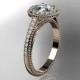14kt  rose gold diamond unique engagement ring,wedding ring ADER104
