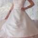 1950s 'Cecilia' Pin up Wedding Dress with Sweetheart Neckline and Pearl Button Detail with Organza Petticoat - Custom Made To Fit