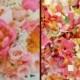 Summer Floral Pink Orange Yellow Biodegradable Confetti Tissue Paper Throwing Table Decor