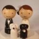 Pet Topper Wedding Topper with Two Pets Custom Kokeshi Wedding Cake Topper Kokeshi Doll Wedding Toppers Custom Cake Toppers