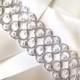 Luxurious Wide Pearl and Rhinestone Wedding Dress Sash - Silver Rhinestone Encrusted Bridal Belt Sash - Crystal Extra Wide Wedding Belt