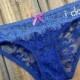 Personalize Romantic Something Blue BRIDAL lingerie that says I DO in rhinestones underwear panty undie -  size XLarge -Ships in 24hrs