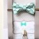 Mint Polka Dot Bow Tie with Gray Suspenders..baby boy bow tie..ring bearers..groomsman..cake smash..suspenders..bow tie..boy outfits..summer