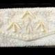 Vintage Antique Estate Ivory Color Beaded and Sequined Clutch Evening Bag Purse Made in Hong Kong Bridal Wedding Cocktail Party