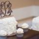 Script Monogram Wedding Cake Topper - Personalized, Rustic, Country, Shabby Chic Decor // CT01