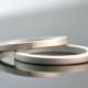 One Tiny Diamond Ring Set - Simple Wedding Rings - Sterling Silver Engagement Ring Set - Matte Finish - Simple Diamond Ring - Modern - 2 mm