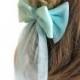 Hair Clip, Ribbon Hair, headband, mint, tulle, hair accessories, accessory, women, for her, gift ideas, For Women