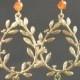 Navy Coral orange-Bridesmaid jewelry sapphire blue Gold Drop Earrings Wedding Bridal Wedding Dangle Earrings Bridal Jewelry  Bridesmaid Gift