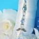 Something Blue Wedding Angel Bouquet Charm Swarovski Crystal and Pearl Bridal Bouquet
