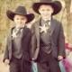 Ring Bearer Gift Official Ring Bearer Badge for Rustic Wedding Set of 2 For Two Special Boys Western Chic Wedding