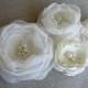 Ivory Wedding Sash - Bridal Sash - Floral Wedding Belt - Bridesmaids - Ivory Wedding Accessories - Pearl Sash -