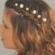 Ivory flower hairpins. Small wedding hair flowers. Bridal hair accessories. Hair flower pins. Pretty. Dainty.