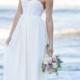 Wedding Dress Bohemian Romantic Long Bustier wedding gown Chiffon  Lace- Ravenna Gown