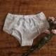 White Floral and Lace 'Genevieve' Hipster Panties Romantic Feminine Lingerie Handmade to Order