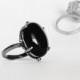 Black Onyx Ring Black Stone Ring Onyx Jewelry black gemstone Ring Silver Ring Adjustable Ring black engagement ring black gothic ring