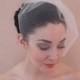 Bridal tulle birdcage veil in ivory, white, blush, champagne, or black - Ready to ship in 3-5 days